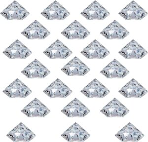 HOHIYA Acrylic Faux Diamond Place Card Holders, 24-Count