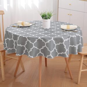 homing Wrinkle-Resistant Moroccan Polyester Round Tablecloth