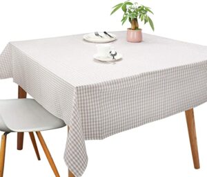 Jennice House Oversized Checkered Plaid Pure Cotton Tablecloth