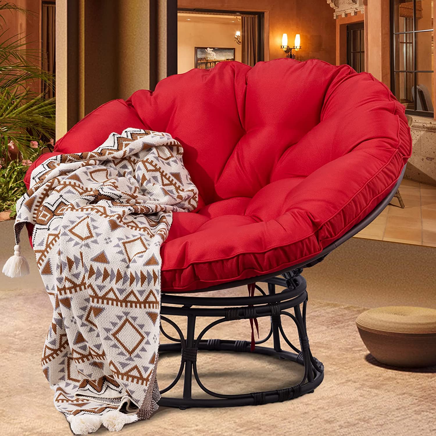 Joyside Weather-Resistant Modern Papasan Chair