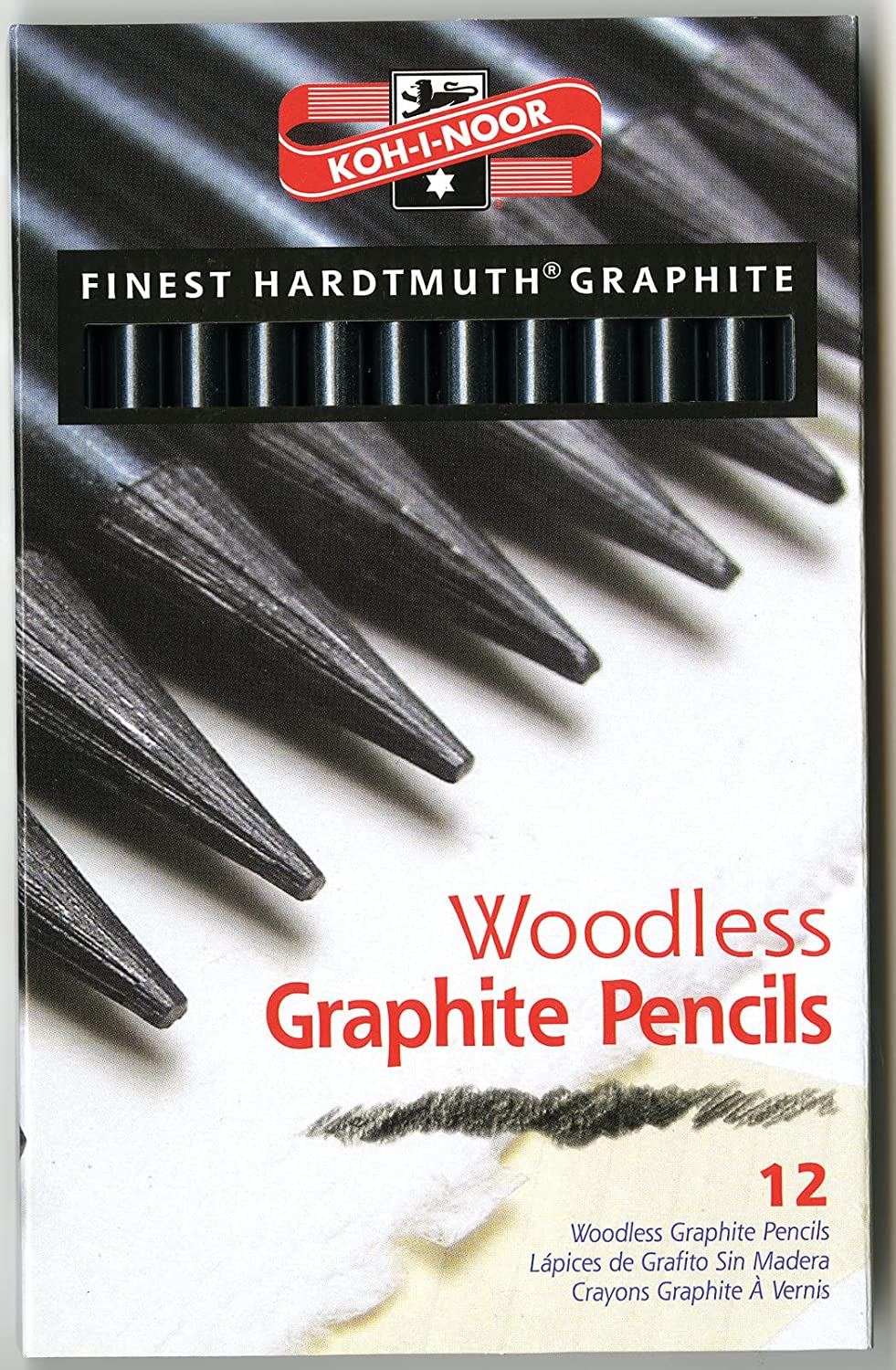Koh-I-Noor Pre-Sharpened Wood-Cased Graphite Pencils, 12-Piece
