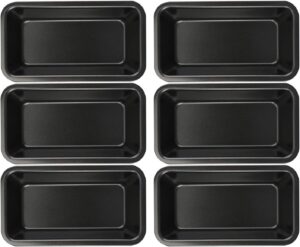 Lawei Dishwasher Safe Carbon Steel Mini Loaf Pans, 6-Piece