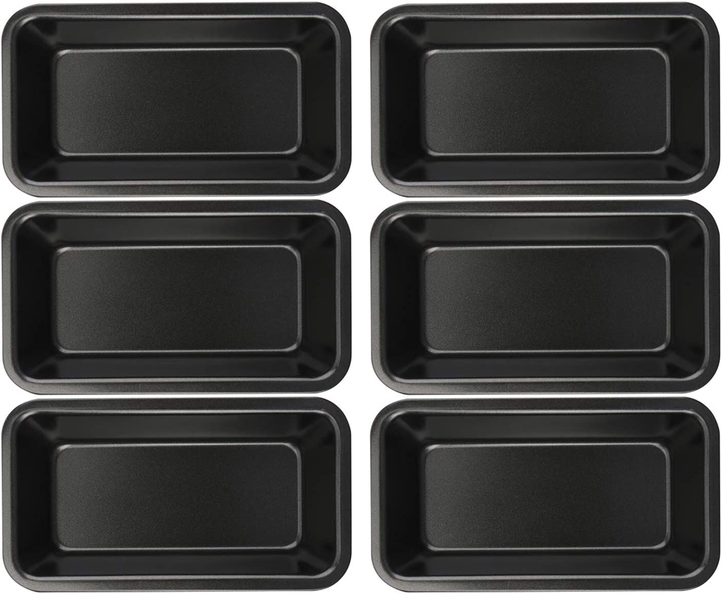 6 Pack Mini Loaf Pans,Non-Stick Baking bread Pan,Carbon Steel