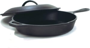 Lodge Easy Clean Stovetop Cast Iron Skillet With Lid, 12-Inch