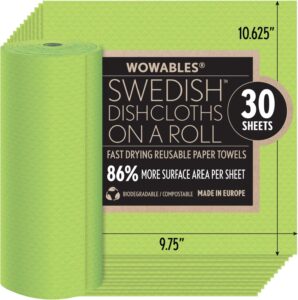 LOLA Biodegradable & Compostable Reusable Paper Towels, 1-Roll