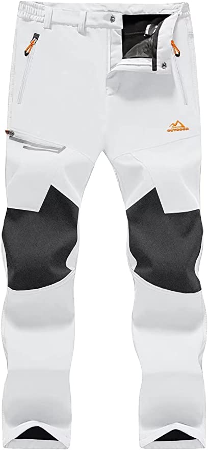 MAGCOMSEN Men's Winter Pants Snow Pants Fleece Lined Water Resistant 4 Zip  Pockets Skiing Pants