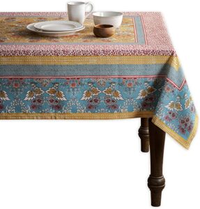 Maison d’ Hermine Washable Hand Painted Design 100% Cotton Tablecloth
