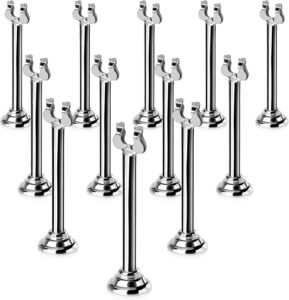 New Star Foodservice Chrome Plated Steel Place Card Holders, 12-Count