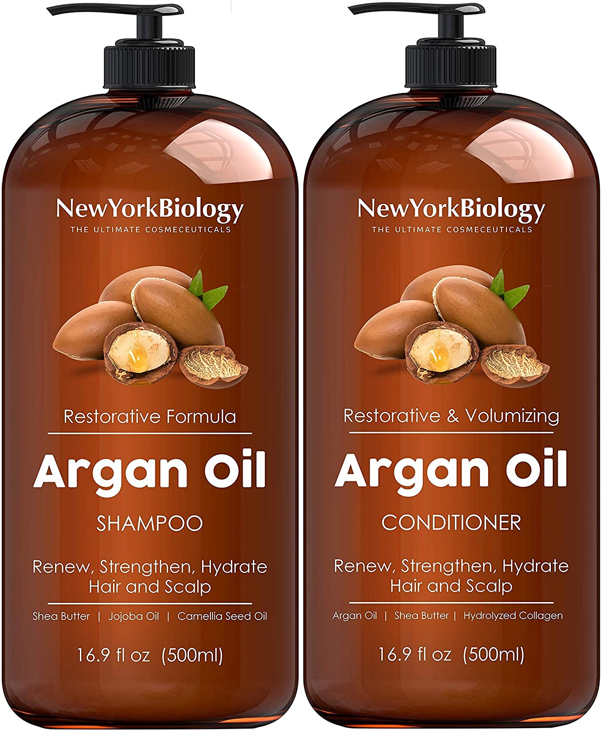 New York Biology Paraben Free Gel Argan Oil Shampoo & Conditioner