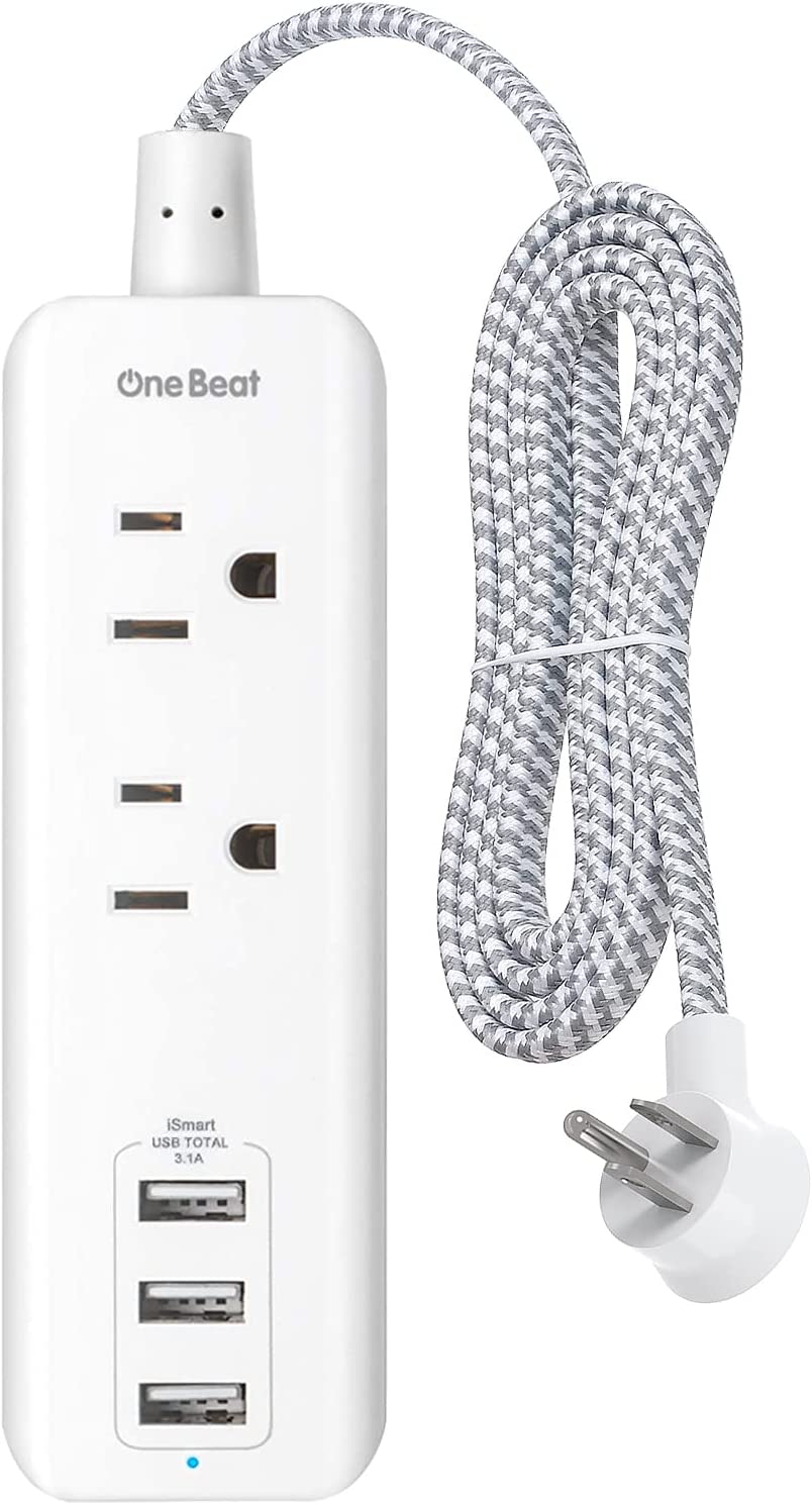 One Beat Portable 5-In-1 USB Extension Cord, 5-Foot