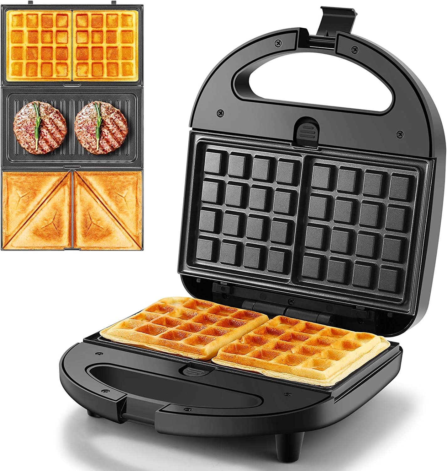 OSTBA Stainless Steel 3-In-1 Waffle Maker