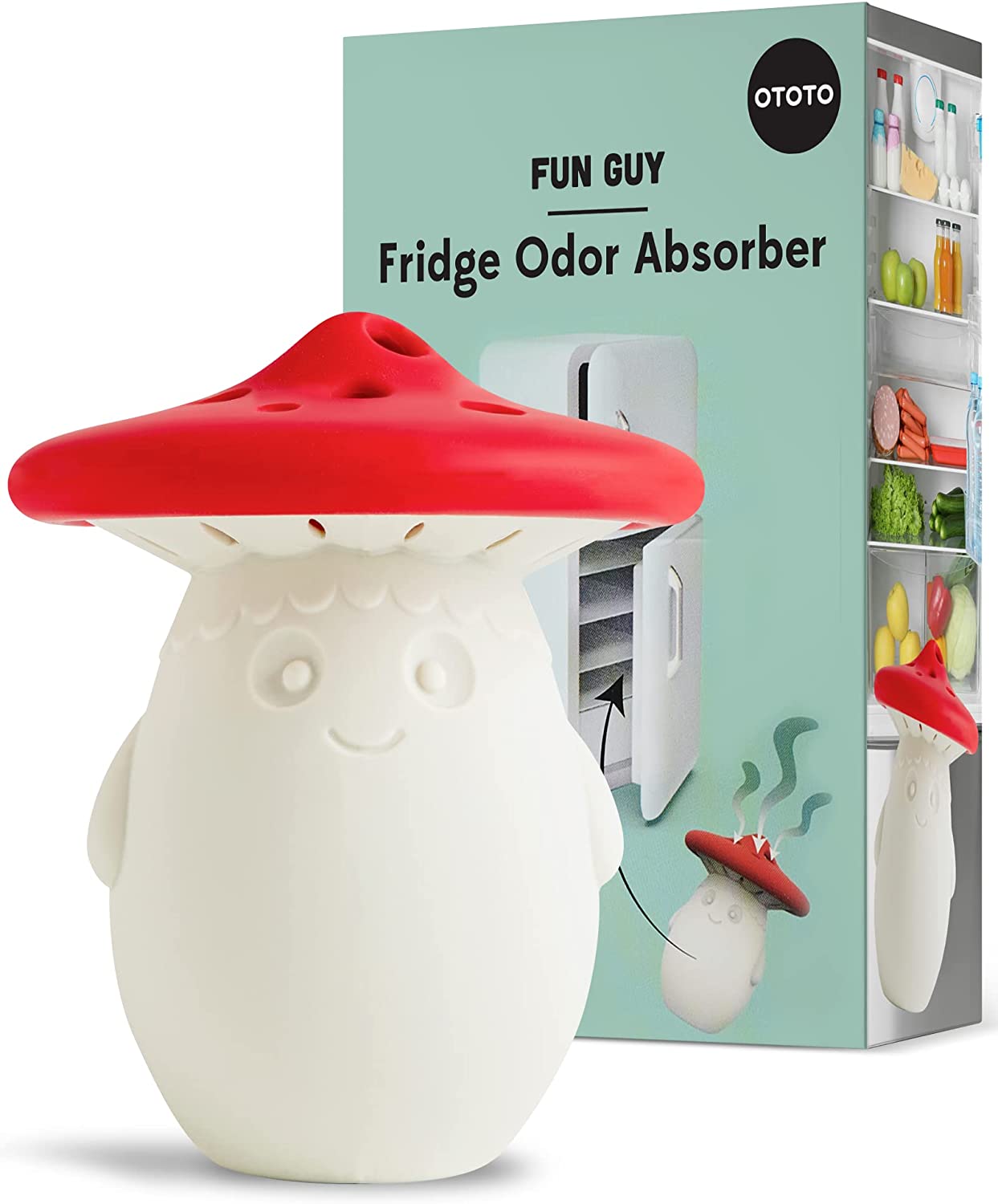 OTOTO Fun Guy Mushroom Shaped Silicone Fridge Deodorizer