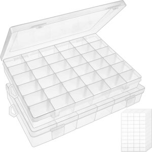 OUTUXED Shock-Proof Eco-Friendly Portable Storage Organizer Boxes, 2-Pack