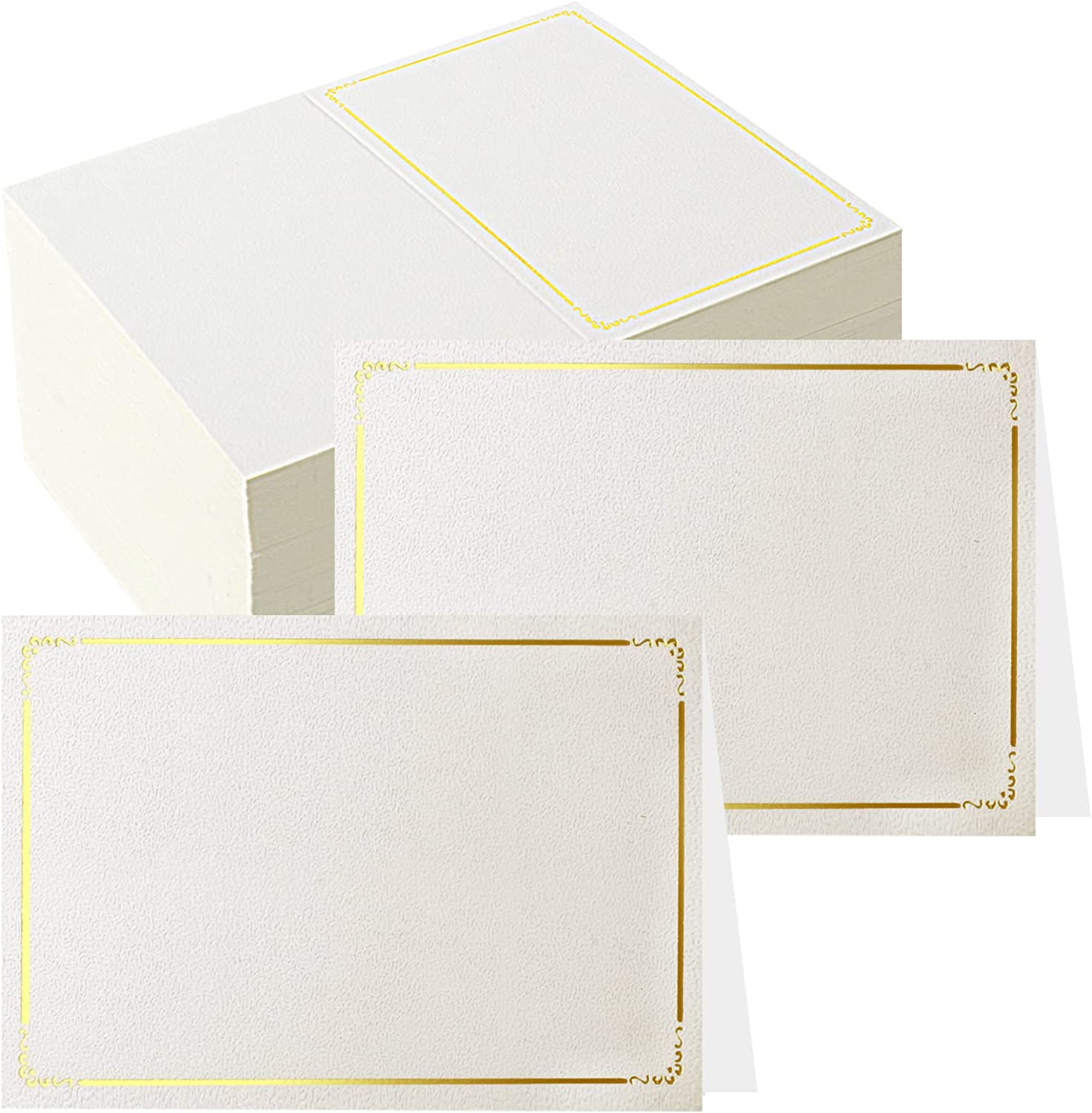 PECULA Pre-Folded Tent Style Place Cards, 70-Count