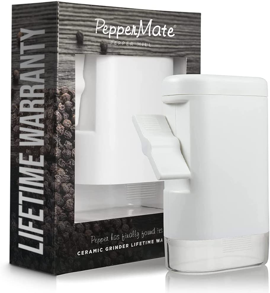 PepperMate Ceramic Clear Base Salt Grinder