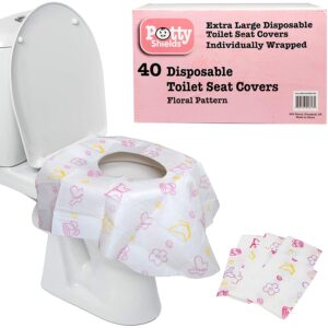 Potty Shields Extra Large Non-Slip Toilet Seat Covers, 40-Pack