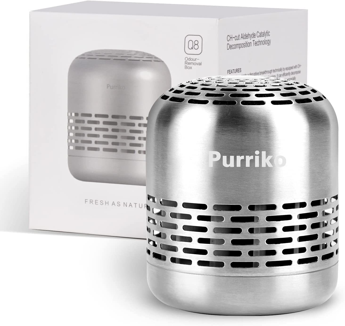 Purriko Compact Stainless Steel Fridge Deodorizer