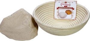 Saint Germain Bakery Splinter-Free Non-Stick Rattan Bread Proofing Basket