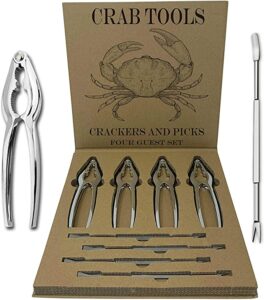 Smedley & York Stainless Steel Crab Crackers & Picks Set, 8 Piece