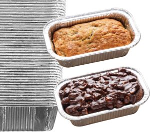 Spare Essentials Disposable Aluminum Foil Mini Loaf Pans, 55-Piece