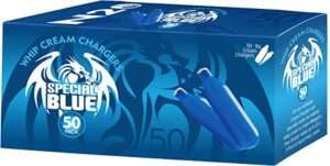 Special Blue Highest Food Grade N20 Whipped Cream Chargers, 300 Count