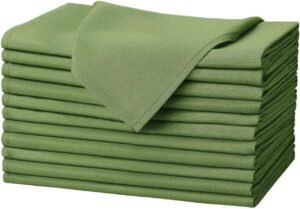 TALVANIA Soft Cotton Polyester Blend Cloth Napkins, 12-Count