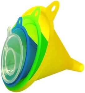 TitanOwl Assorted Sizes Dishwasher Safe Plastic Funnels, 5-Piece