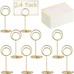 Toncoo Blank Place Cards & Wire Place Card Holders, 24-Count