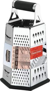 Utopia Kitchen Rubber Grip Handle 6-Sided Cheese Grater
