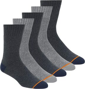 Weatherproof Machine Washable Cushioned Thermal Socks For Men, 5-Pack