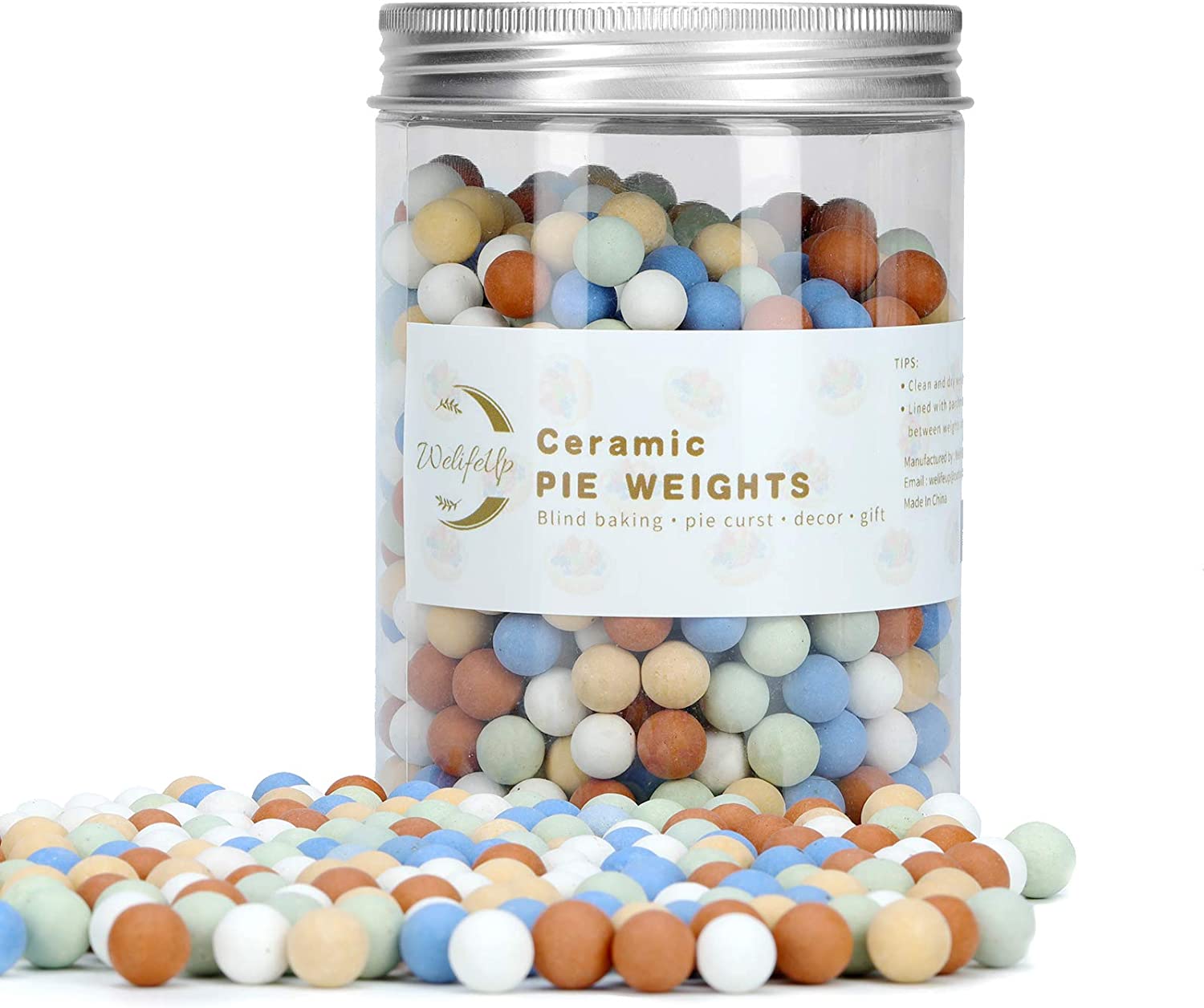 WelifeUp Assorted Colors Non-Toxic Ceramic Pie Weights