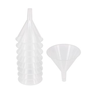 Zmybcpack Food Safe Clear Plastic Funnels, 8-Piece