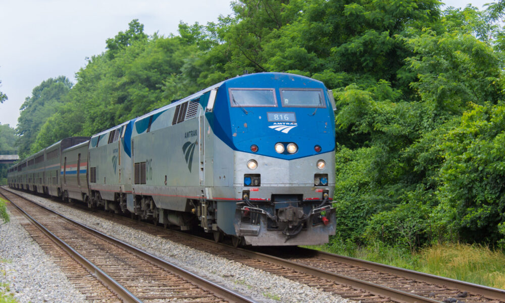 Amtrak train heads for Washington, DC