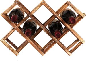 Ferfil Compact Eco-Friendly Wine Rack For Small Spaces, 10-Bottles