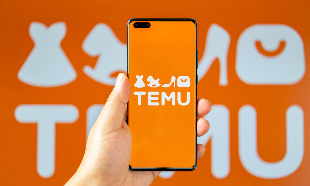 Temu app on smartphone