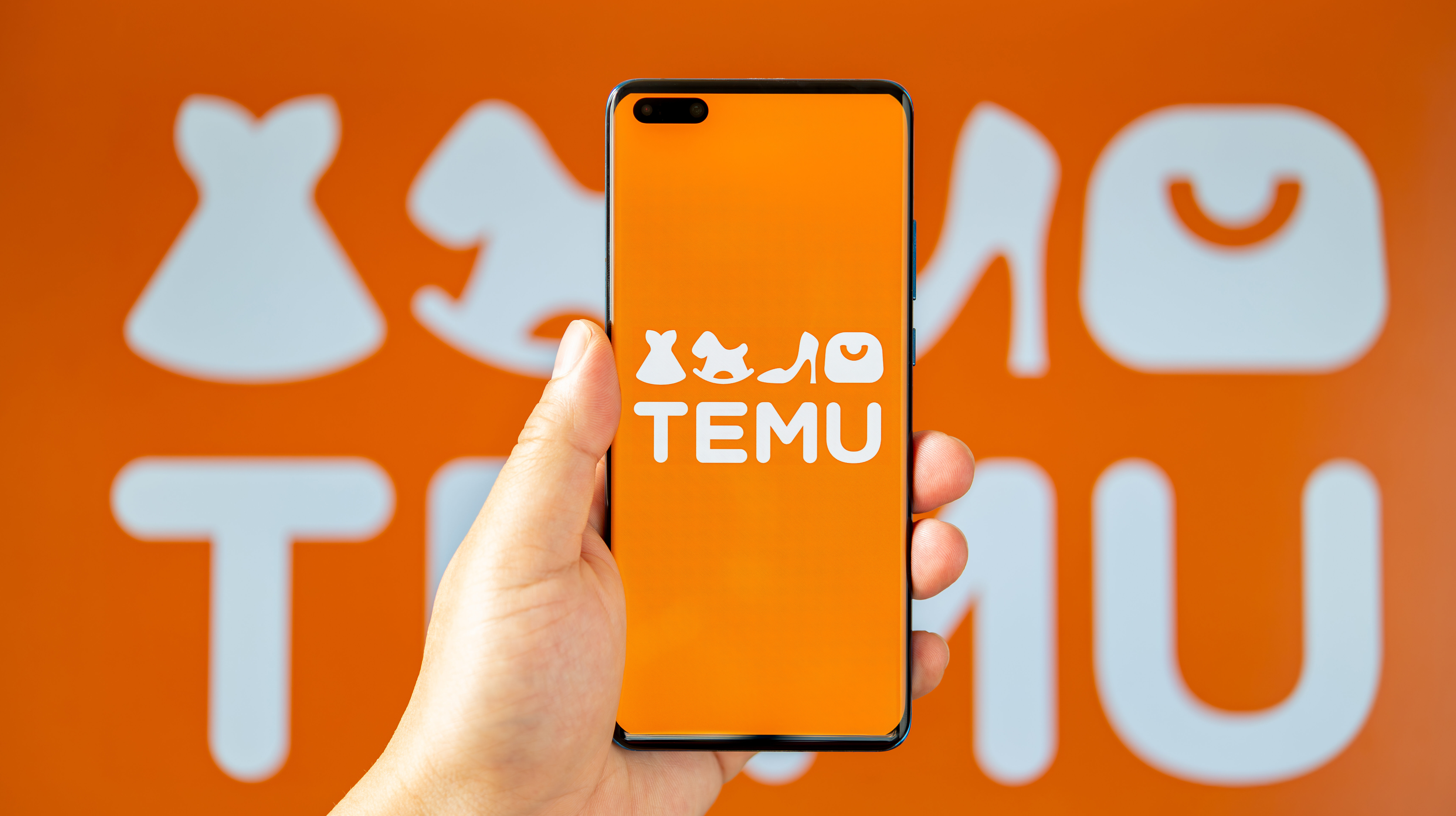 Temu app on smartphone