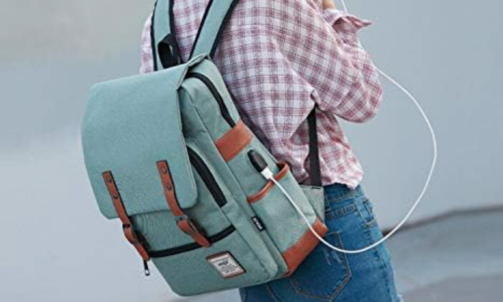 Mancio vintage laptop backpack on sale at Amazon