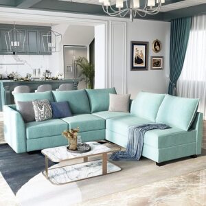 HONBAY Reversible Sectional Modular Sofa with Chaise