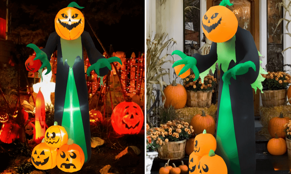 Yexmas 7-foot-tall Halloween Inflatable Pumpkin Reaper