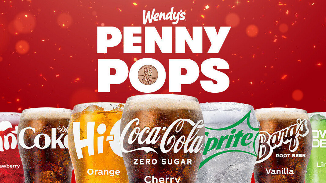 Wendy's Penny Pops ad shows sodas for one cent