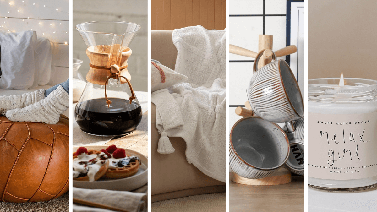 five images of cozy home interiors