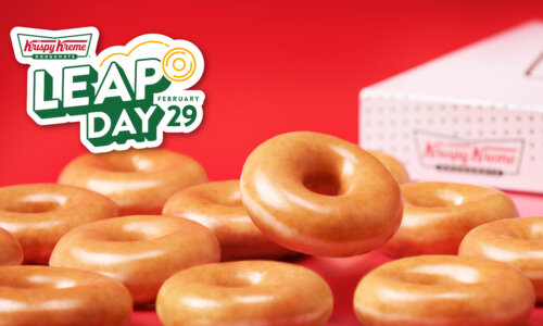 Krispy Kreme's Leap Day special - a dozen glazed doughnuts