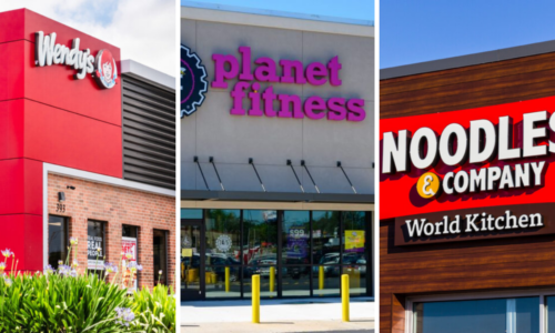 wendys, planet fitness and noodles stores
