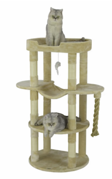 Go Pet Club Beige 46.25" Cat Tree with Jungle Rope and Hammock